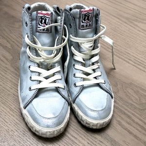 Ash metallic silver high tops